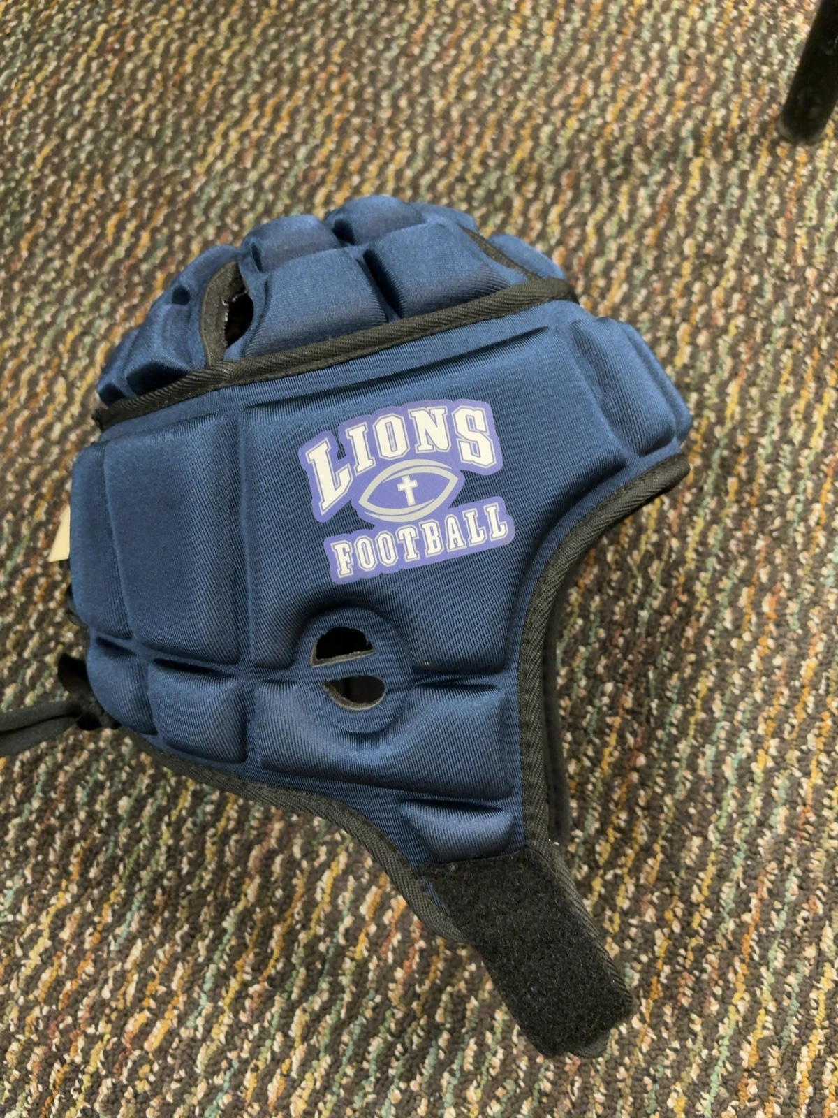 Gamebreaker Soft Shell Padded Headgear Helmet Lions Football Navy M