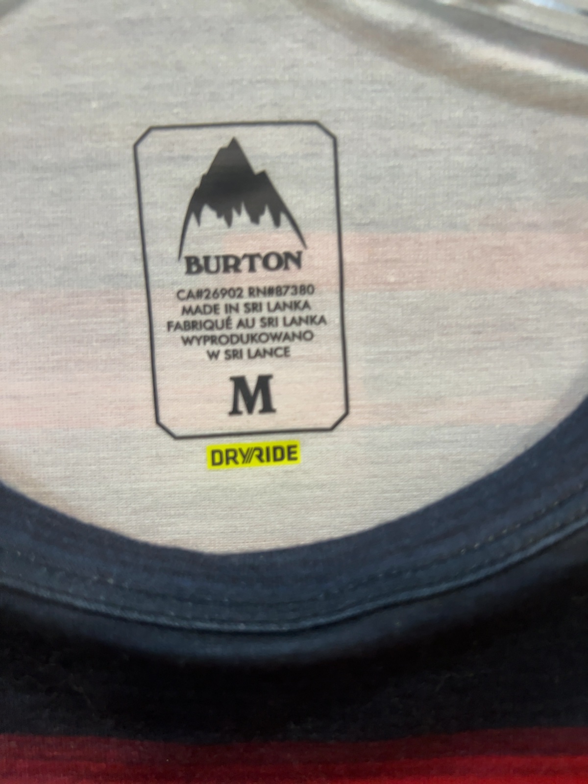 Burton DRYRIDE Long Sleeve Base Layer Crewneck Top M