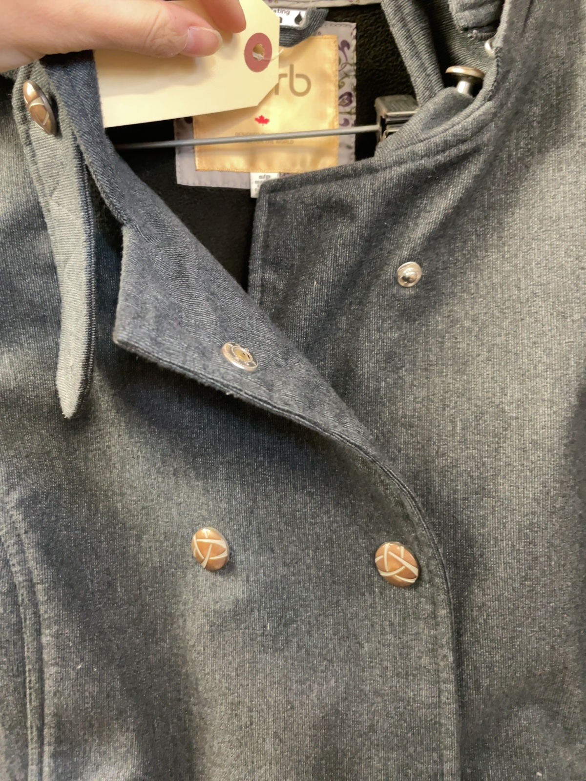 Orb Hooded Double-Breasted Rain Jacket Size S