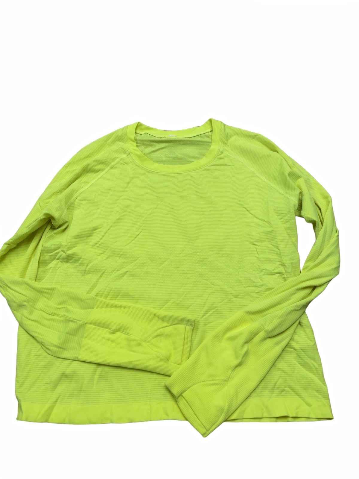lululemon Swiftly Tech Size 14 Neon Long Sleeve Shirt