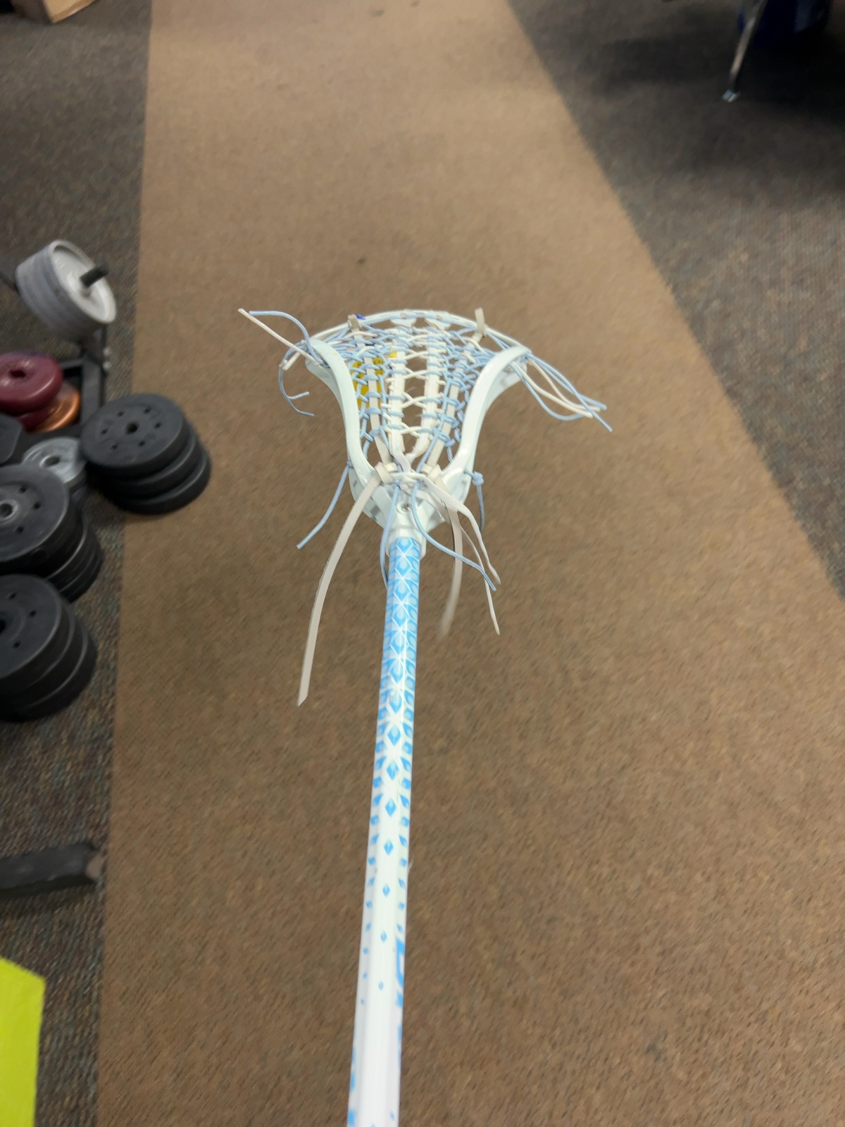 Brine Women's Complete Lacrosse Stick White / Light Blue Good