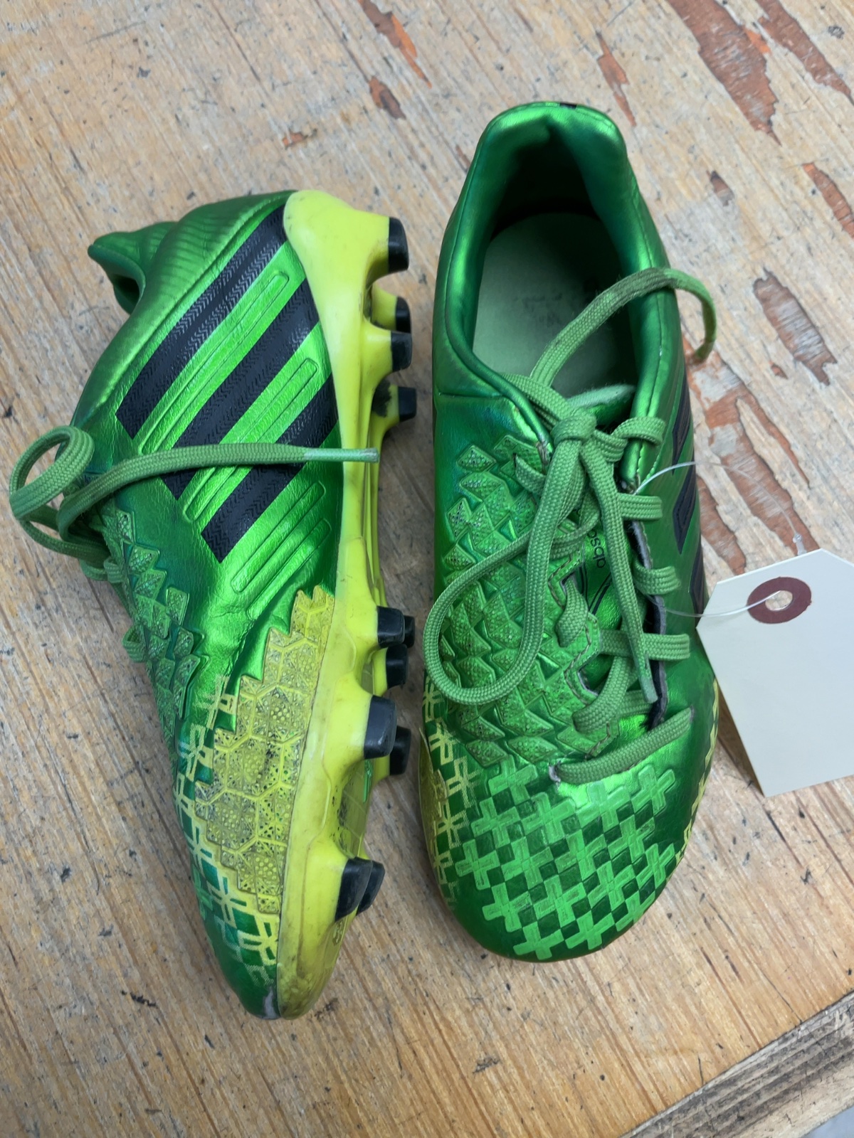 Adidas Predator Size 1 US Soccer Cleats Green