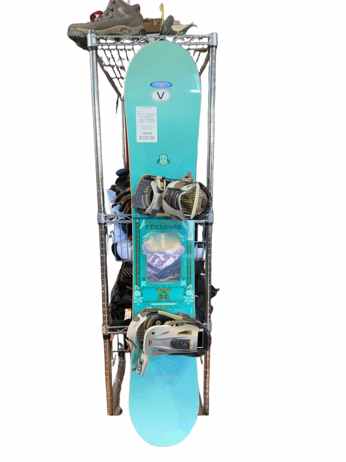 Burton Feelgood Snowboard with Bindings 152cm Good Condition