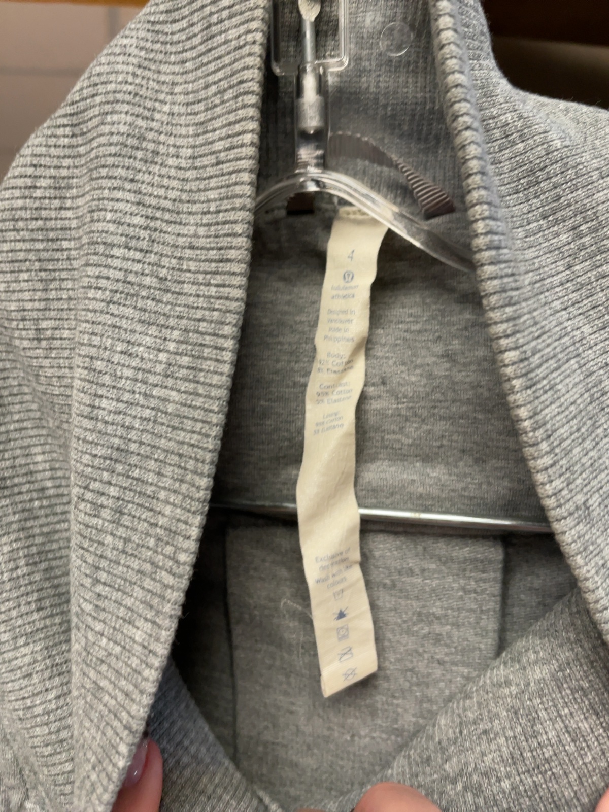 Lululemon Wrap Sweater Size 4 Grey
