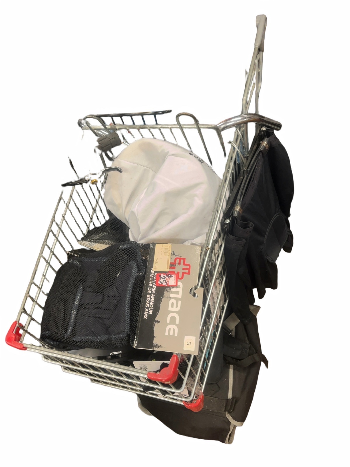 Shopping cart of assorted bike accessories - image 1