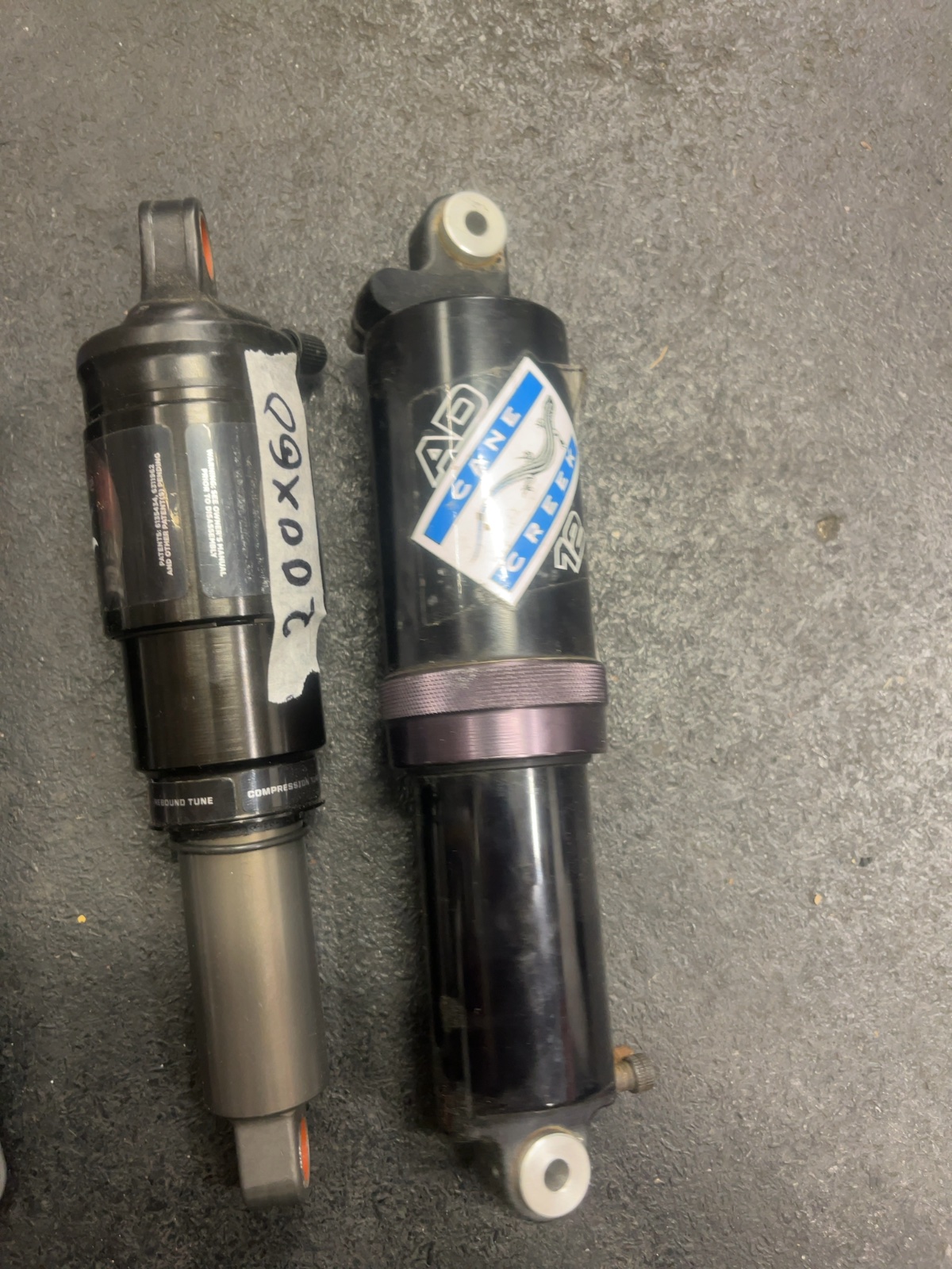 Assorted Mountain Bike Air Rear Shocks Lot of 4 Cane Creek Fox X-Fusion Fair