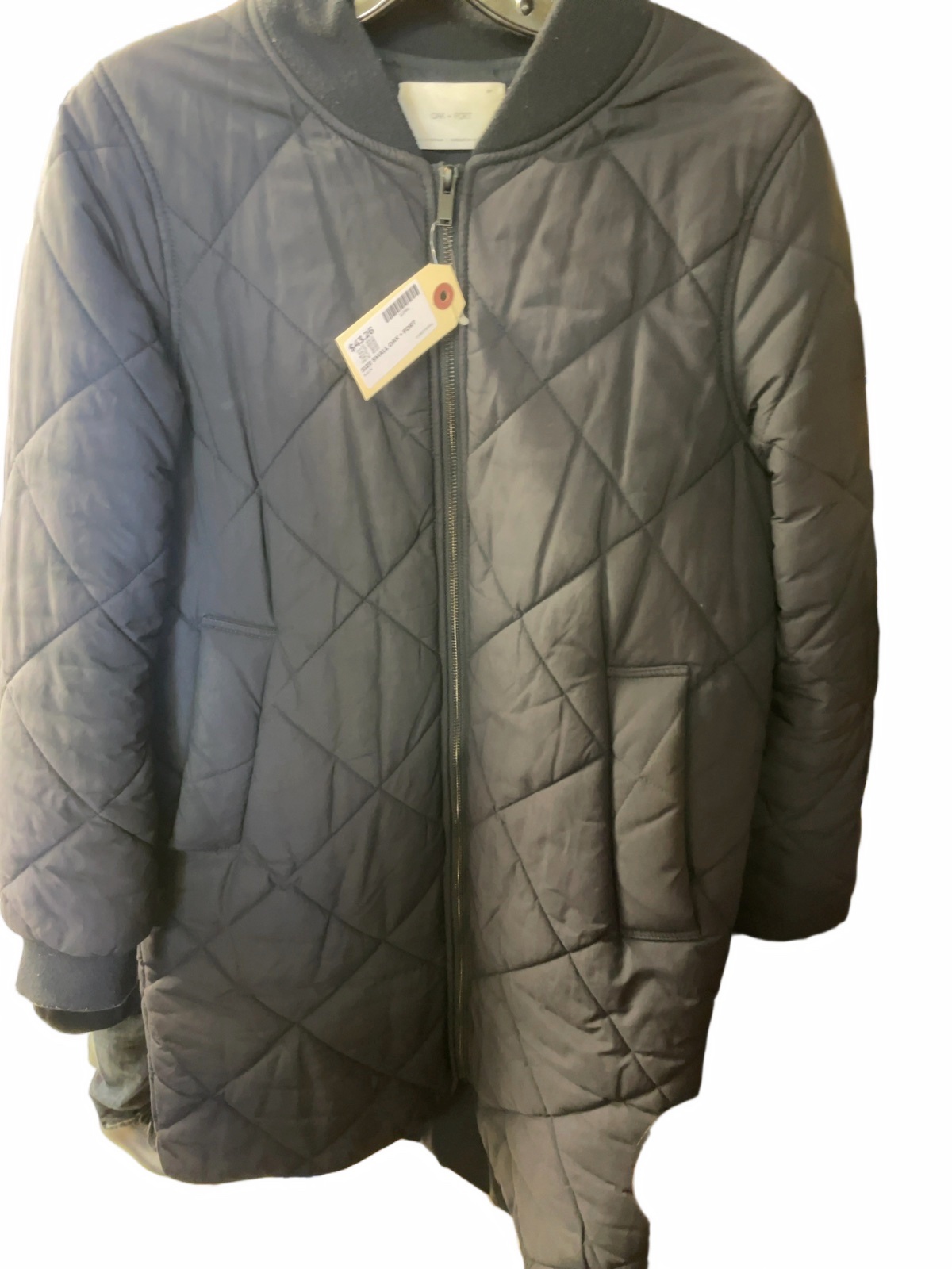 Oak + Fort Quilted Bomber Jacket Size S