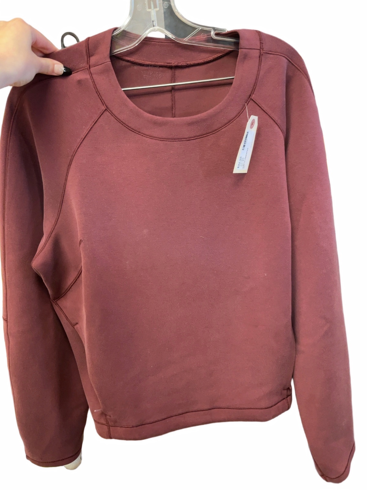 Lululemon Perfectly Oversized Crew Size 14 Maroon - image 1