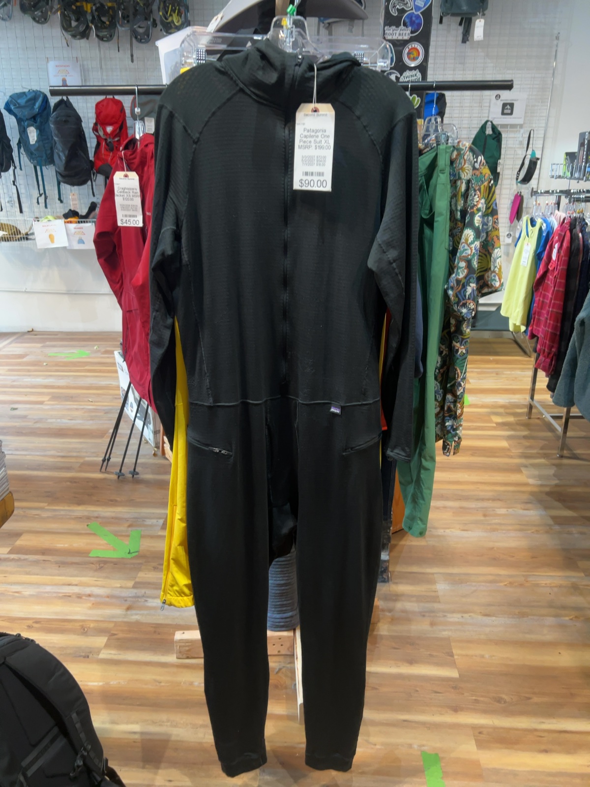 Patagonia Capilene Thermal Weight One-Piece Suit Black Good XL