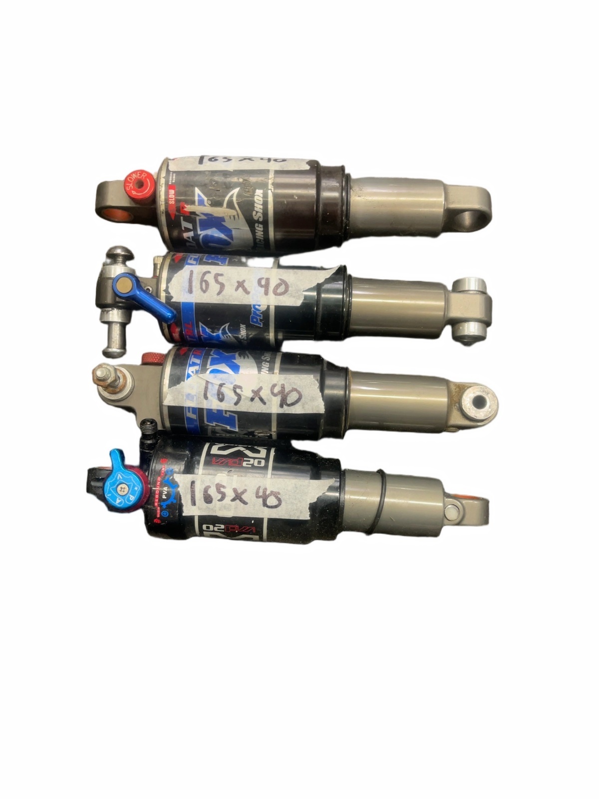 Fox & X-Fusion Rear Air Shocks Lot of 4 165x40mm Used