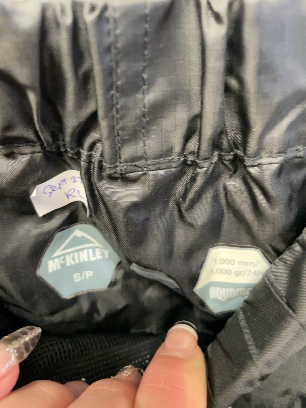 McKinley Aquamax Rain Pants Size S Black