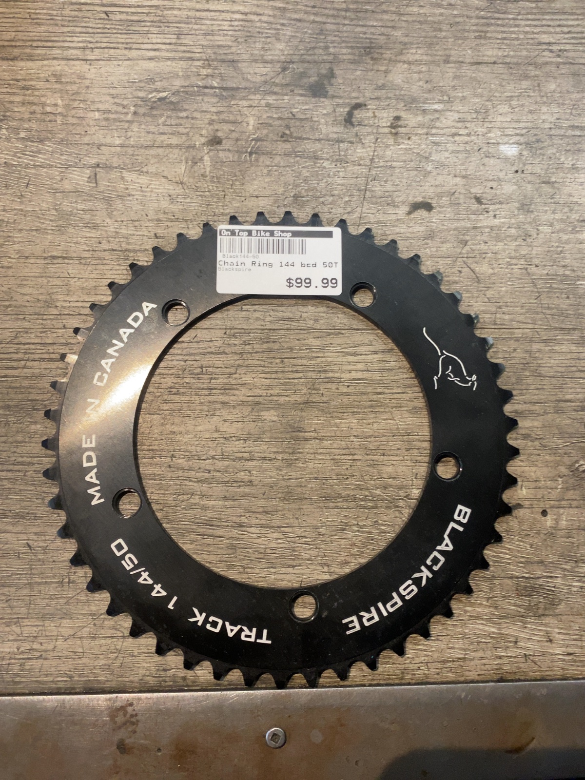 Blackspire Track Chainring 144 BCD 50T Black Like New