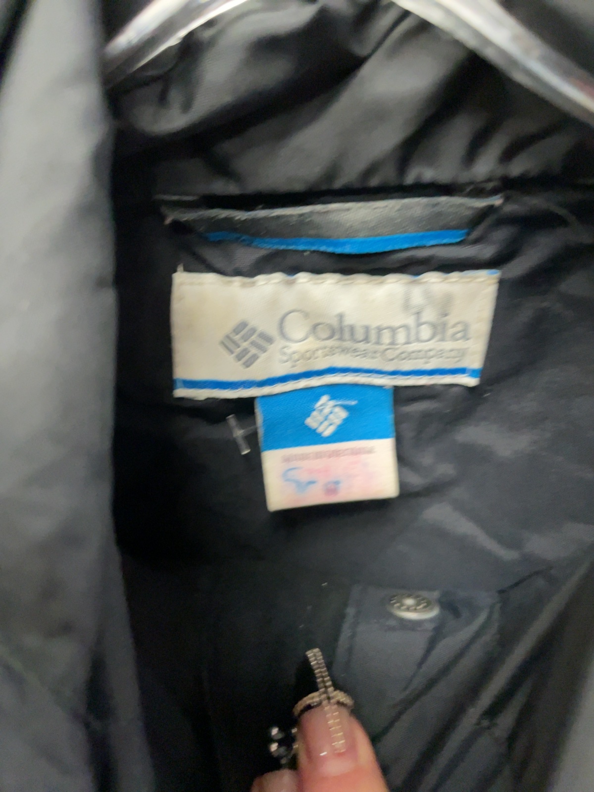 Columbia Omni-Tech Hooded Rain Jacket Size M Black