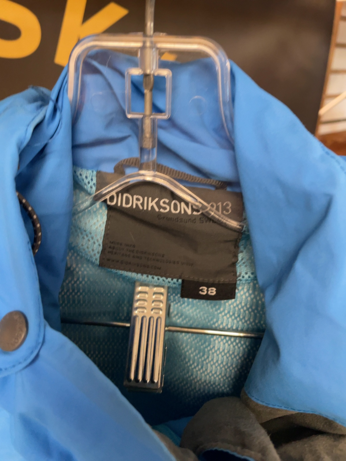 Didriksons STORMsystem Rain Jacket Size EU 38 Blue