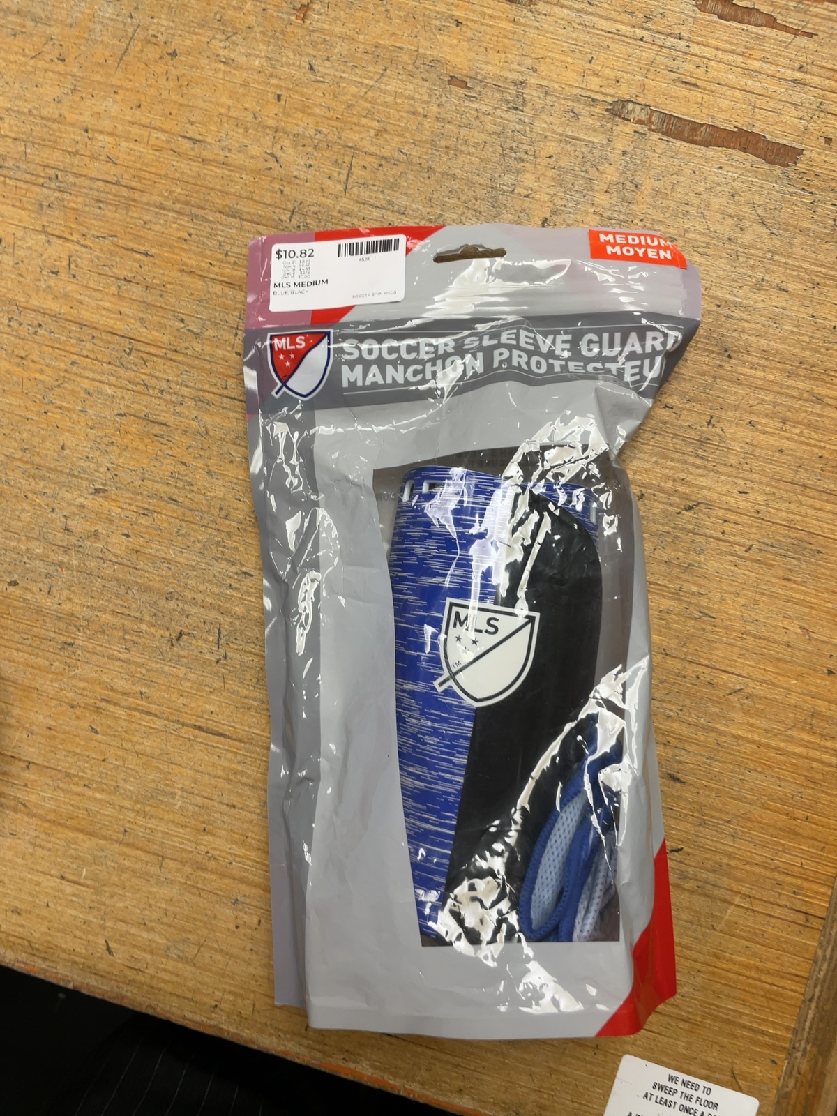 MLS Soccer Sleeve Guard Size M Blue/Black