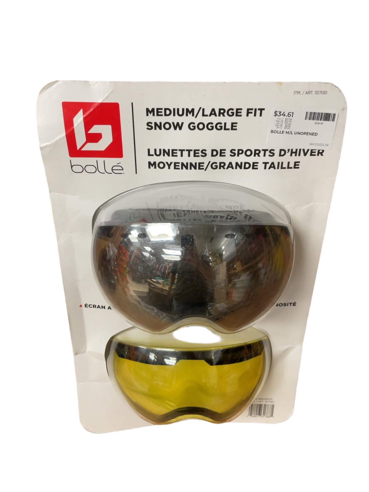 Bolle Snow Goggles Medium/Large Fit With Bonus Lens - image 1