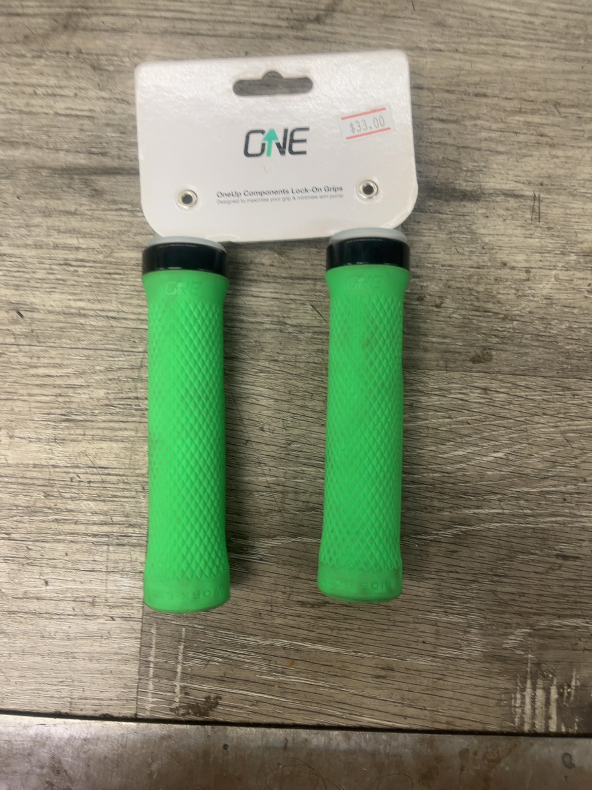 OneUp Components Lock-On Grips Green New