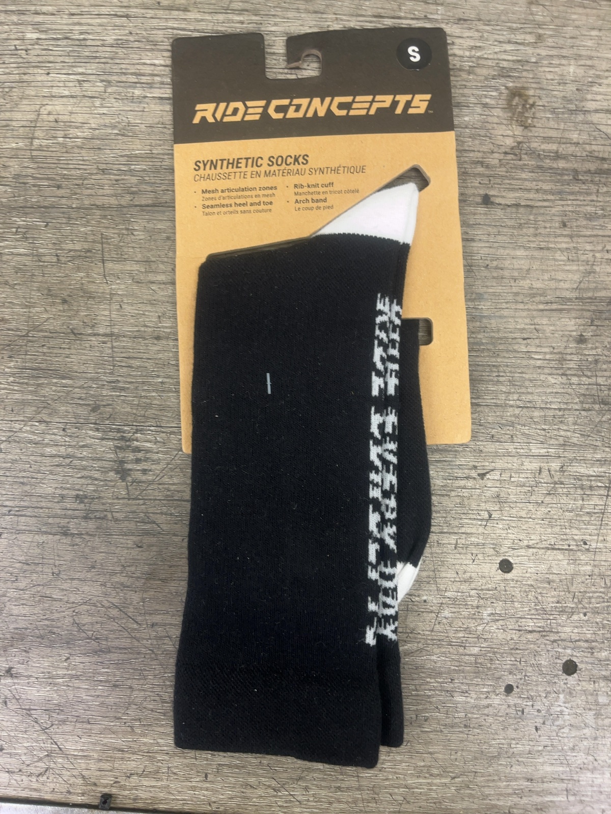 Ride Concepts Mullet Wool 8" Merino Wool Cycling Socks Black Olive S New