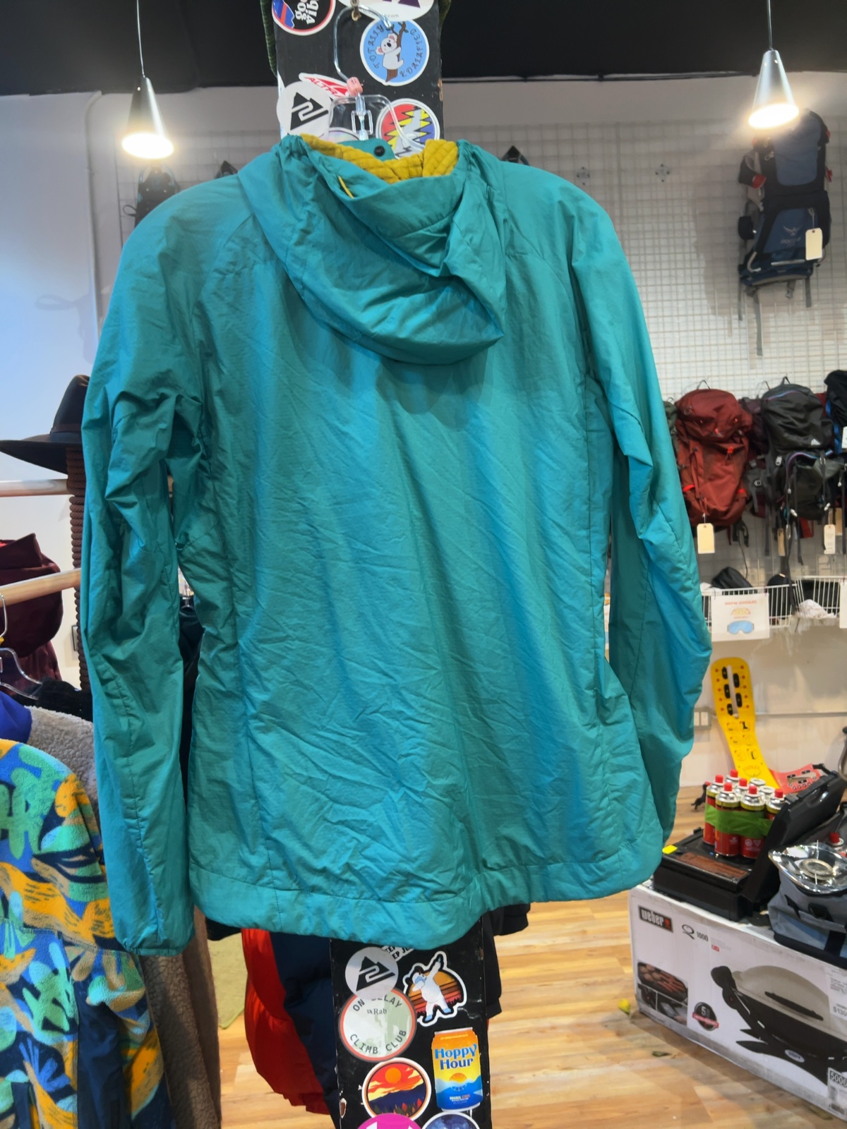 Mountain Equipment Aerotherm Hooded Jacket Teal Good S