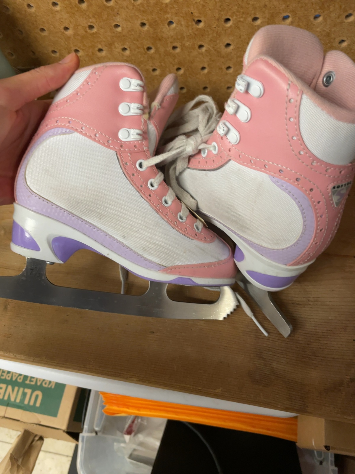 Softec Size 12C Figure Skates Pink/Purple