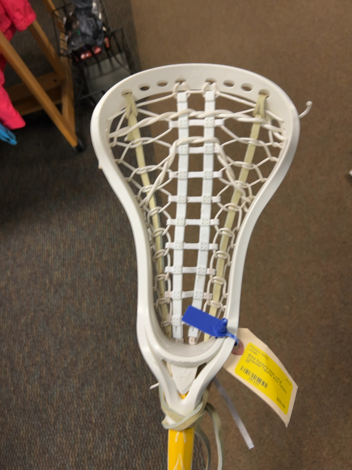 Brine Dynasty Head Full Composite Lacrosse Stick Yellow / White 35"