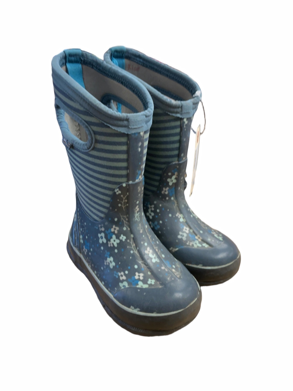 Bogs Waterproof Rain Boots Size 13C Floral Stripes