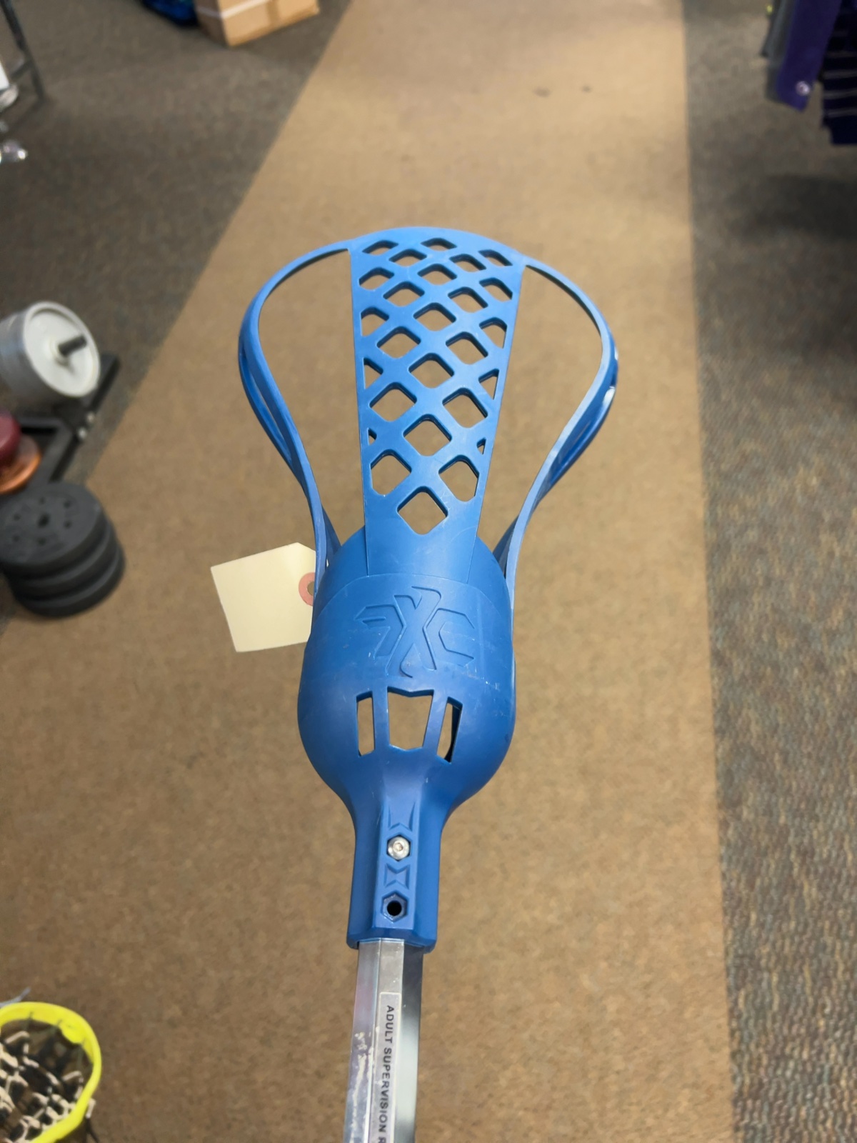 Faux X Crosse Play Lacrosse Stick Silver/Blue Good