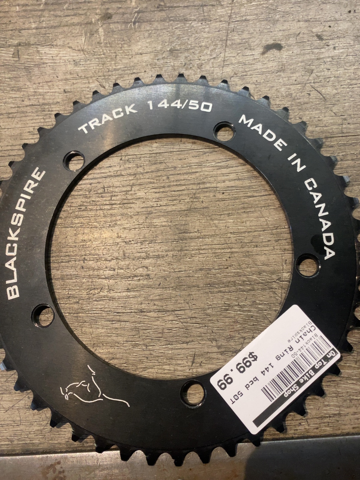 Blackspire Track Chainring 144 BCD 50T Black Like New