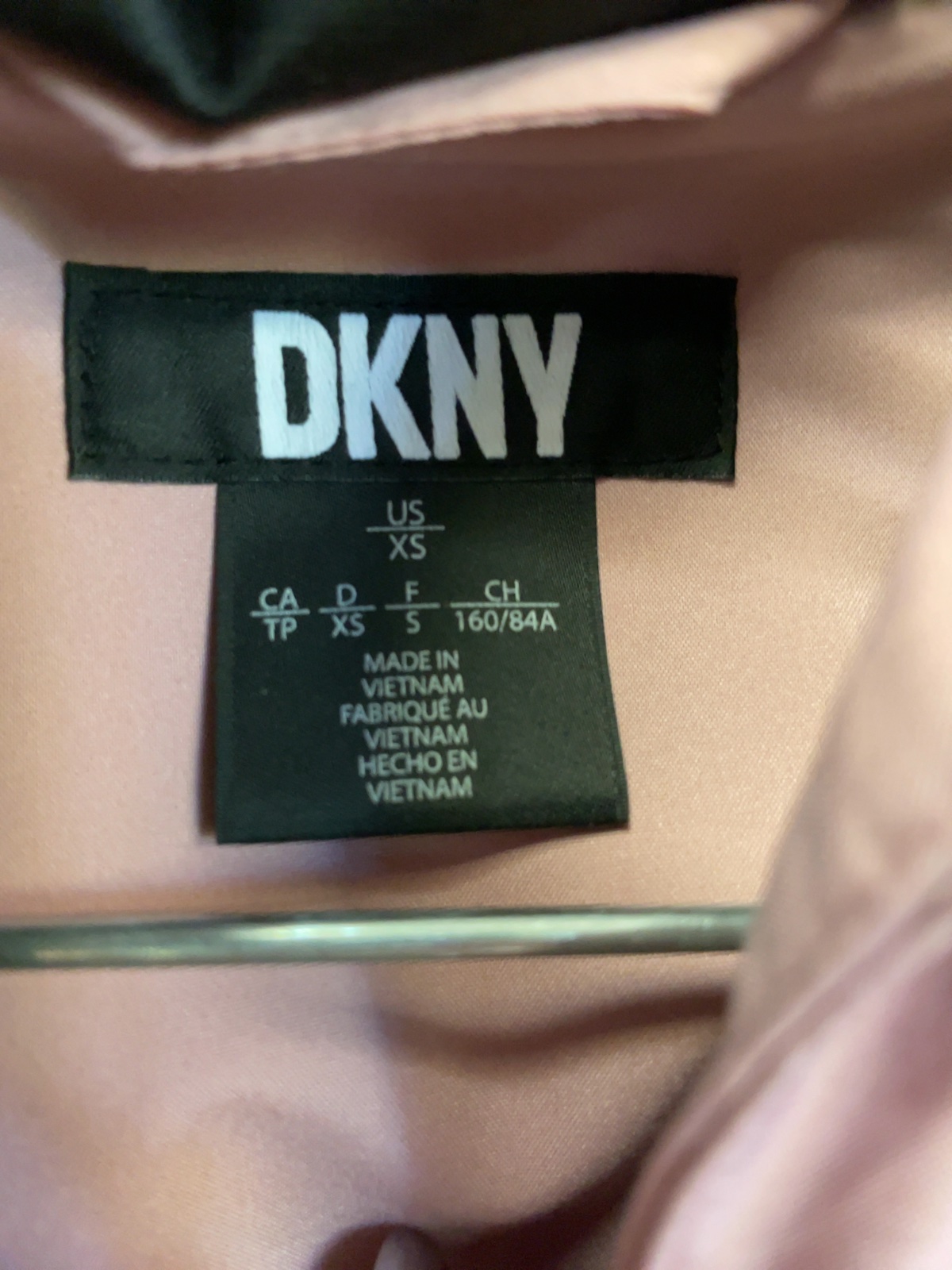 DKNY Size XS Hooded Rain Jacket