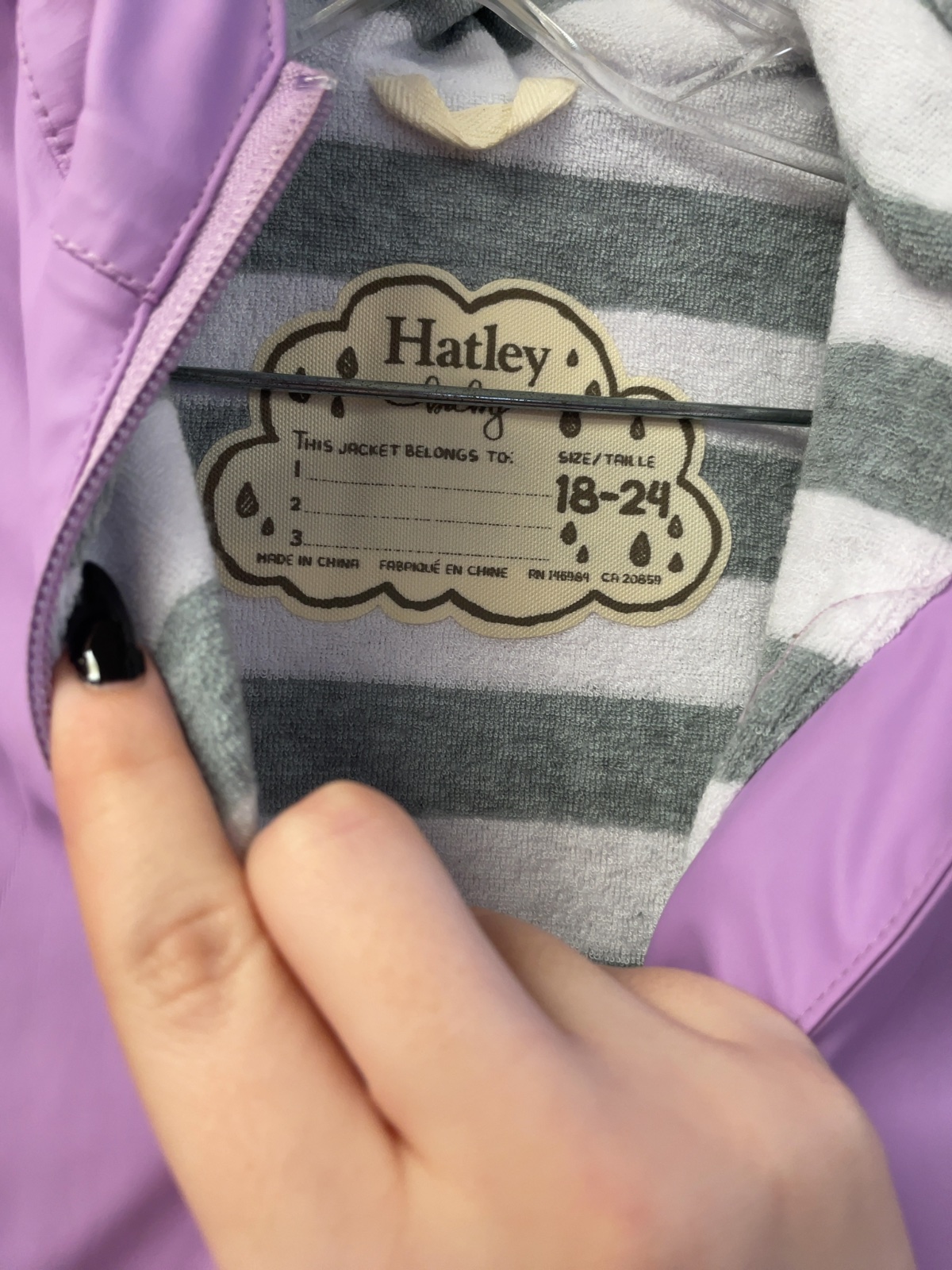 Hatley Muddy Buddy Size 18-24 Purple Rain Suit