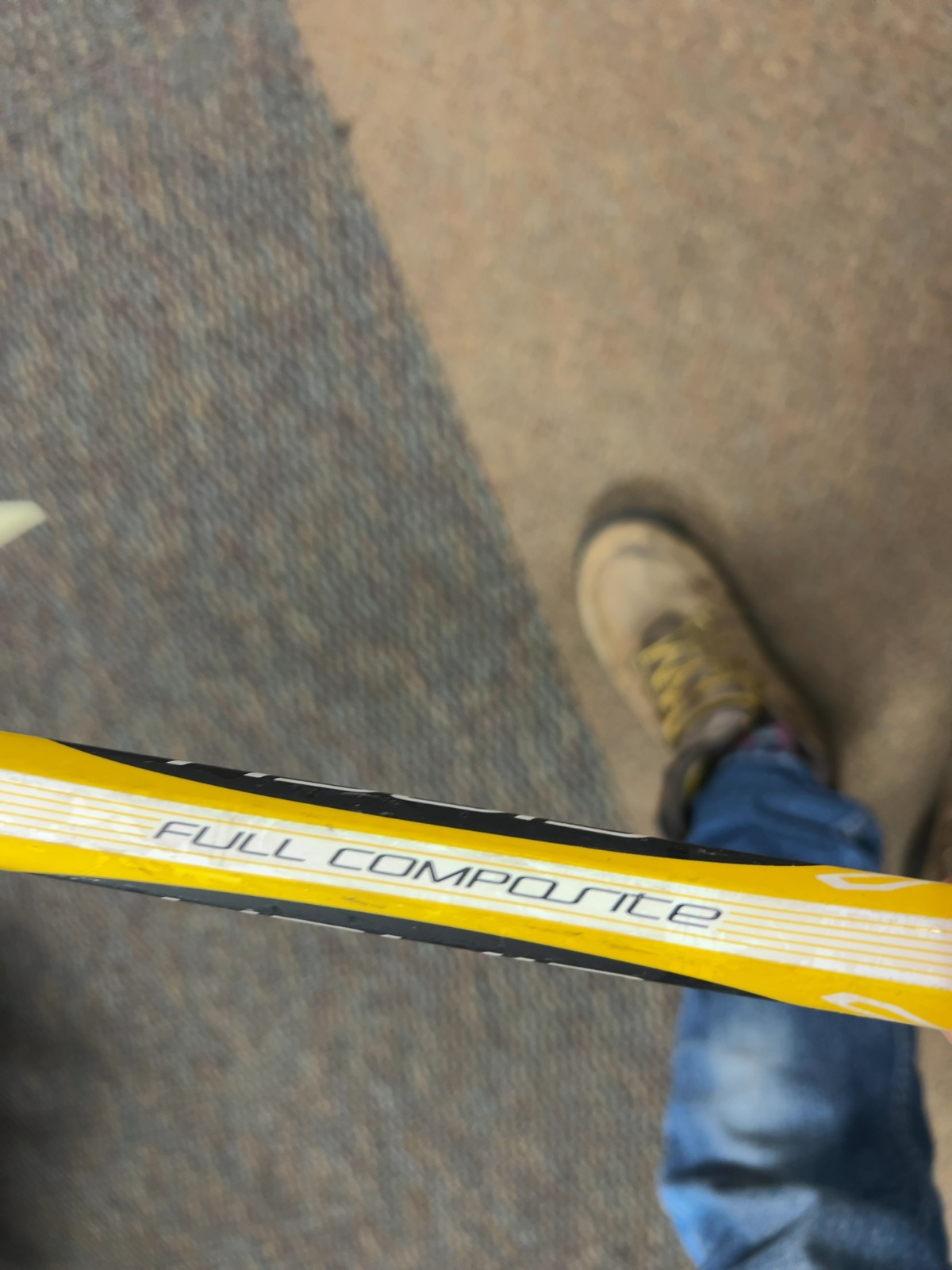 Brine Dynasty Head Full Composite Lacrosse Stick Yellow / White 35"