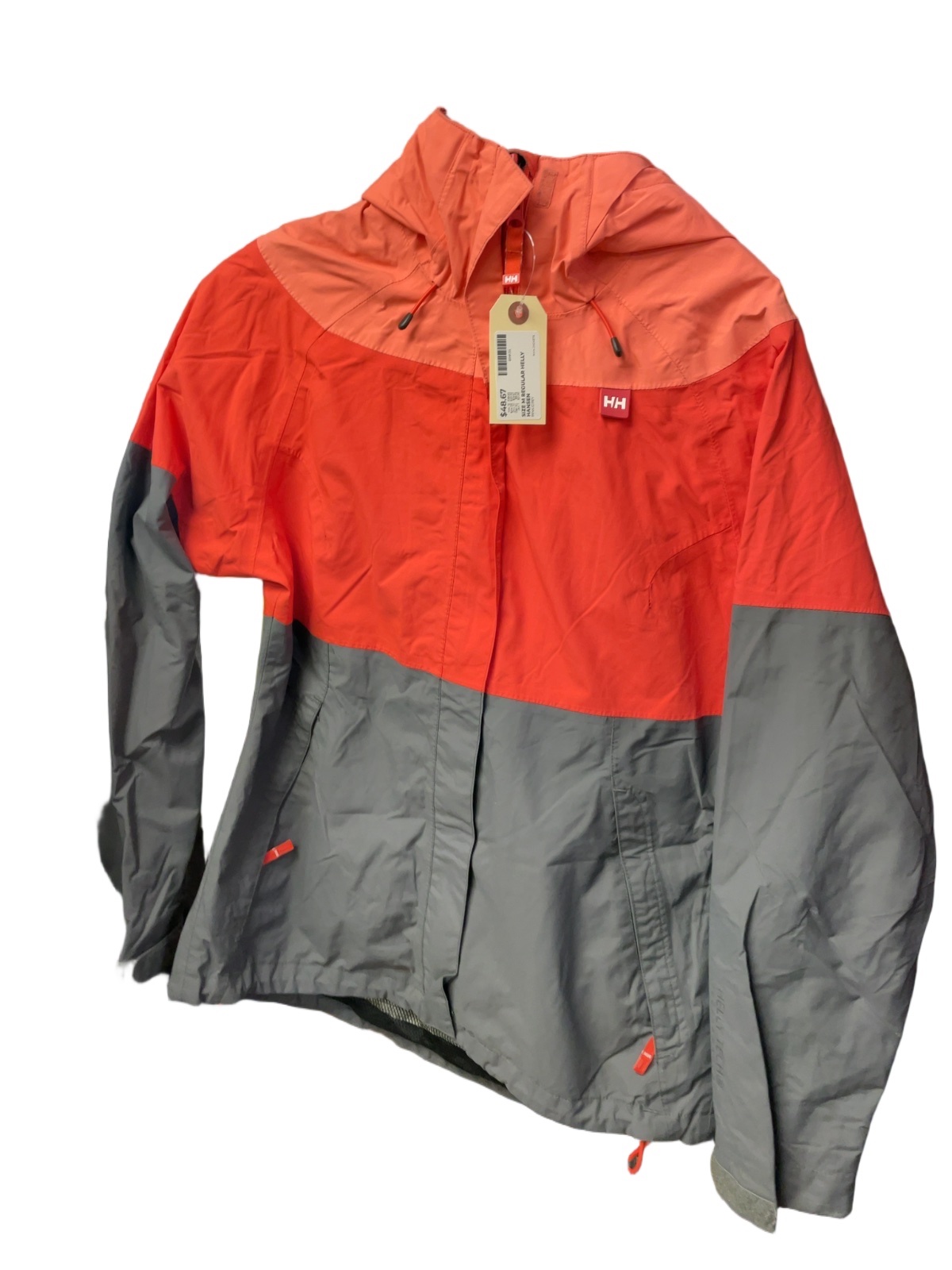 Helly Hansen Regular Rain Jacket Size M Pink and Grey