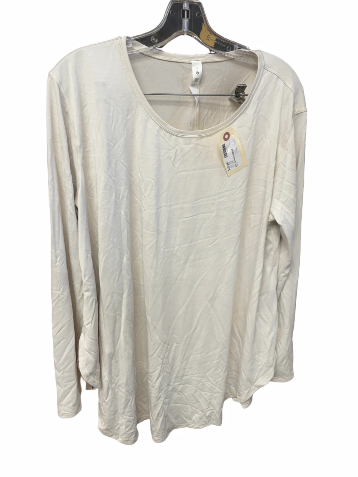 Lululemon Back in Action Long Sleeve Shirt Size 12 Cream - image 1