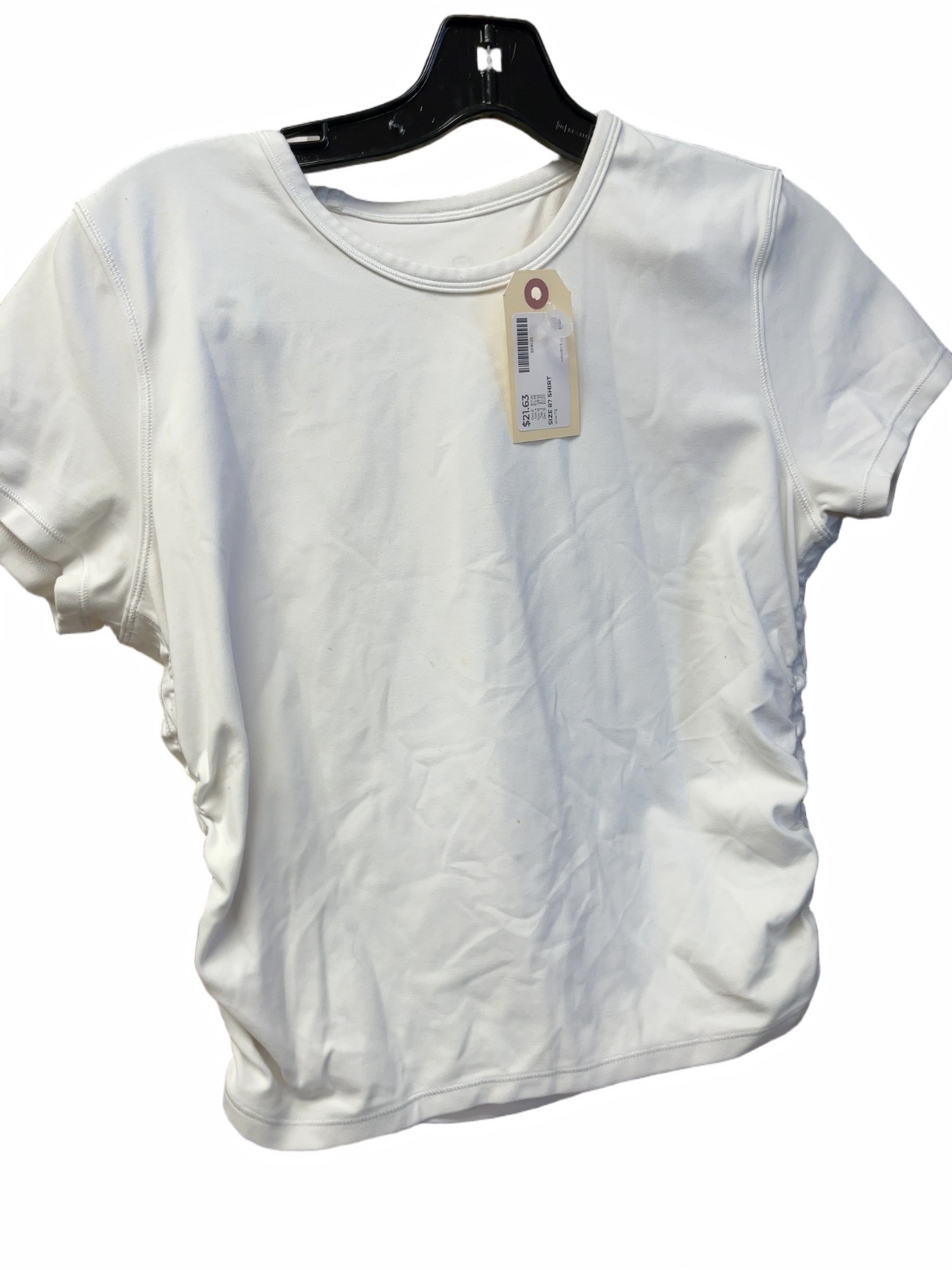 Lululemon All Tied Up Short Sleeve Shirt Size 8 White - image 1