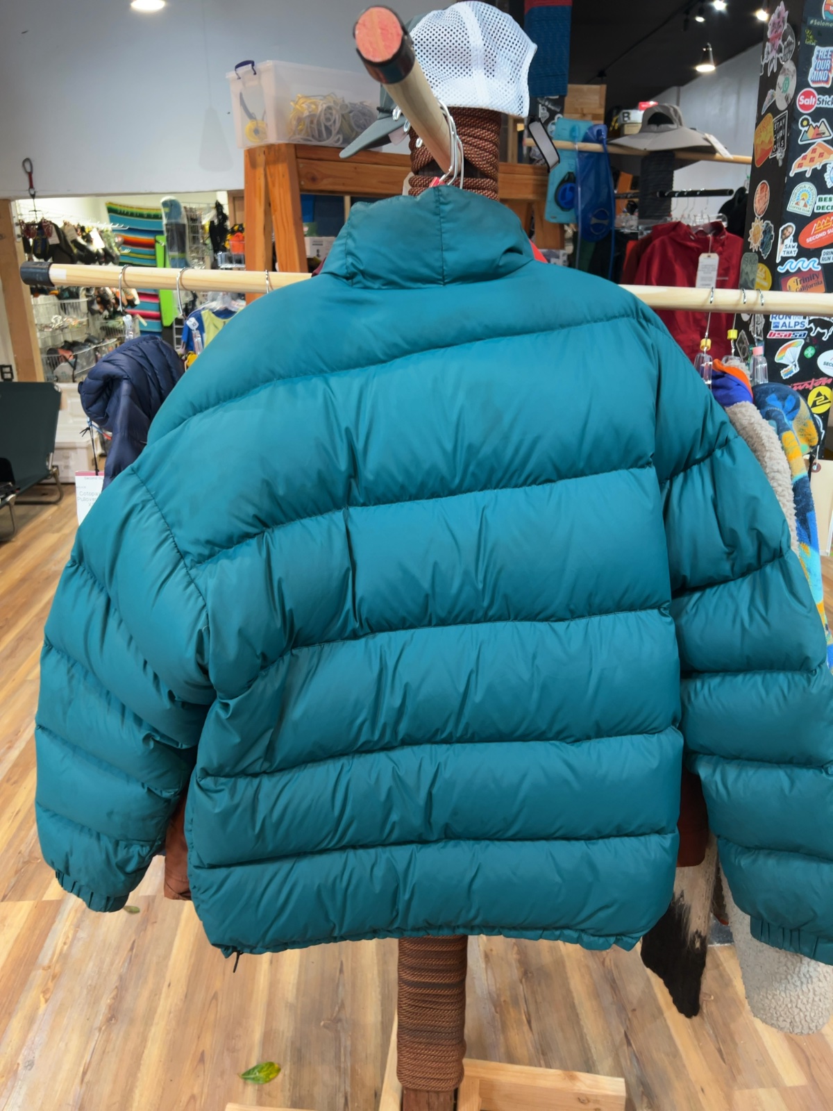 Marmot Vintage Puffer Goose Down Jacket Teal L