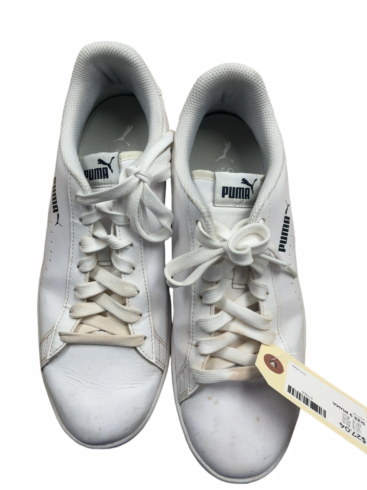 PUMA Smash v2 L Size 9 White Sneakers - image 1