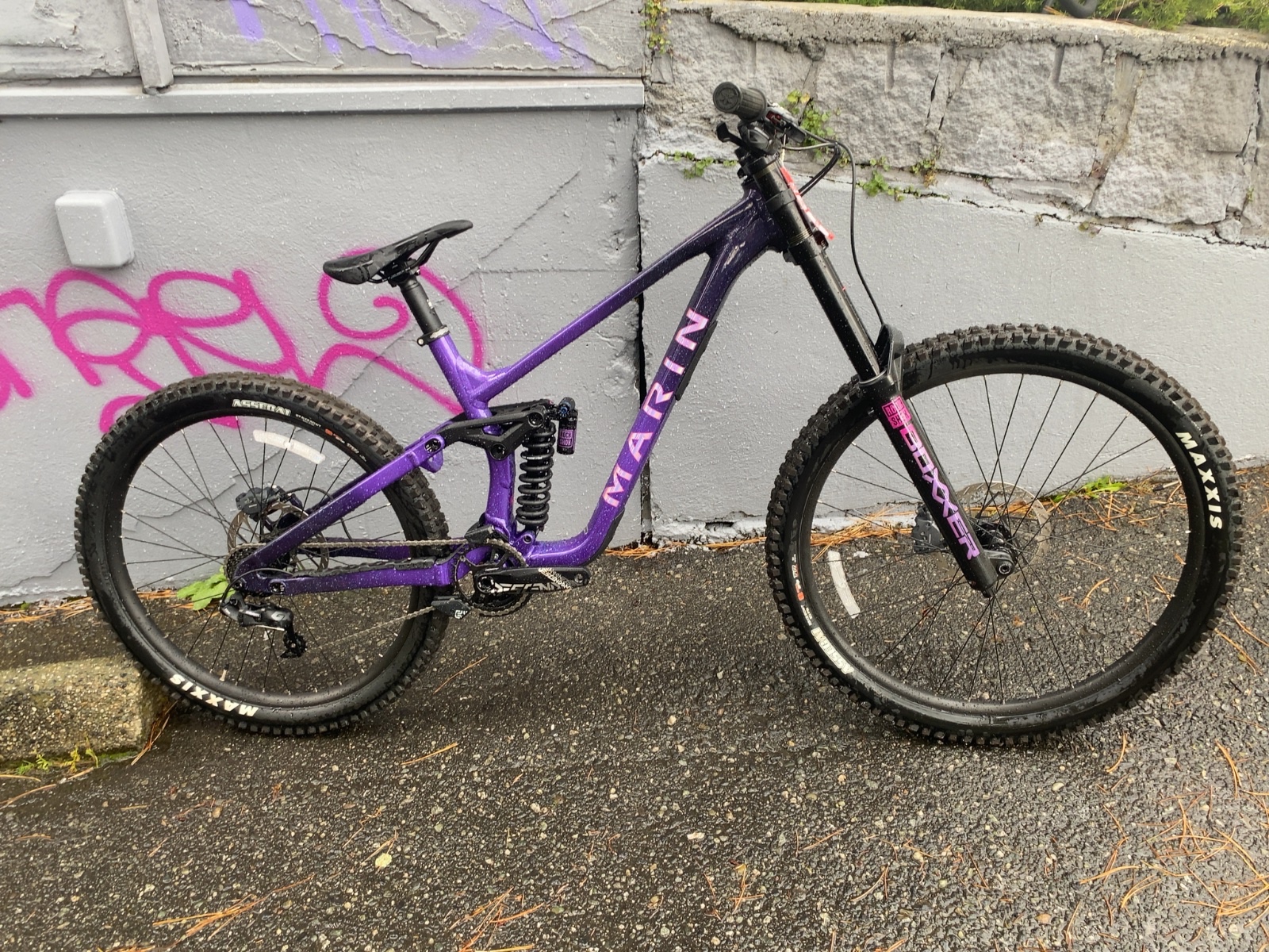 Marin Downhill Full Suspension Mountain Bike Purple Good