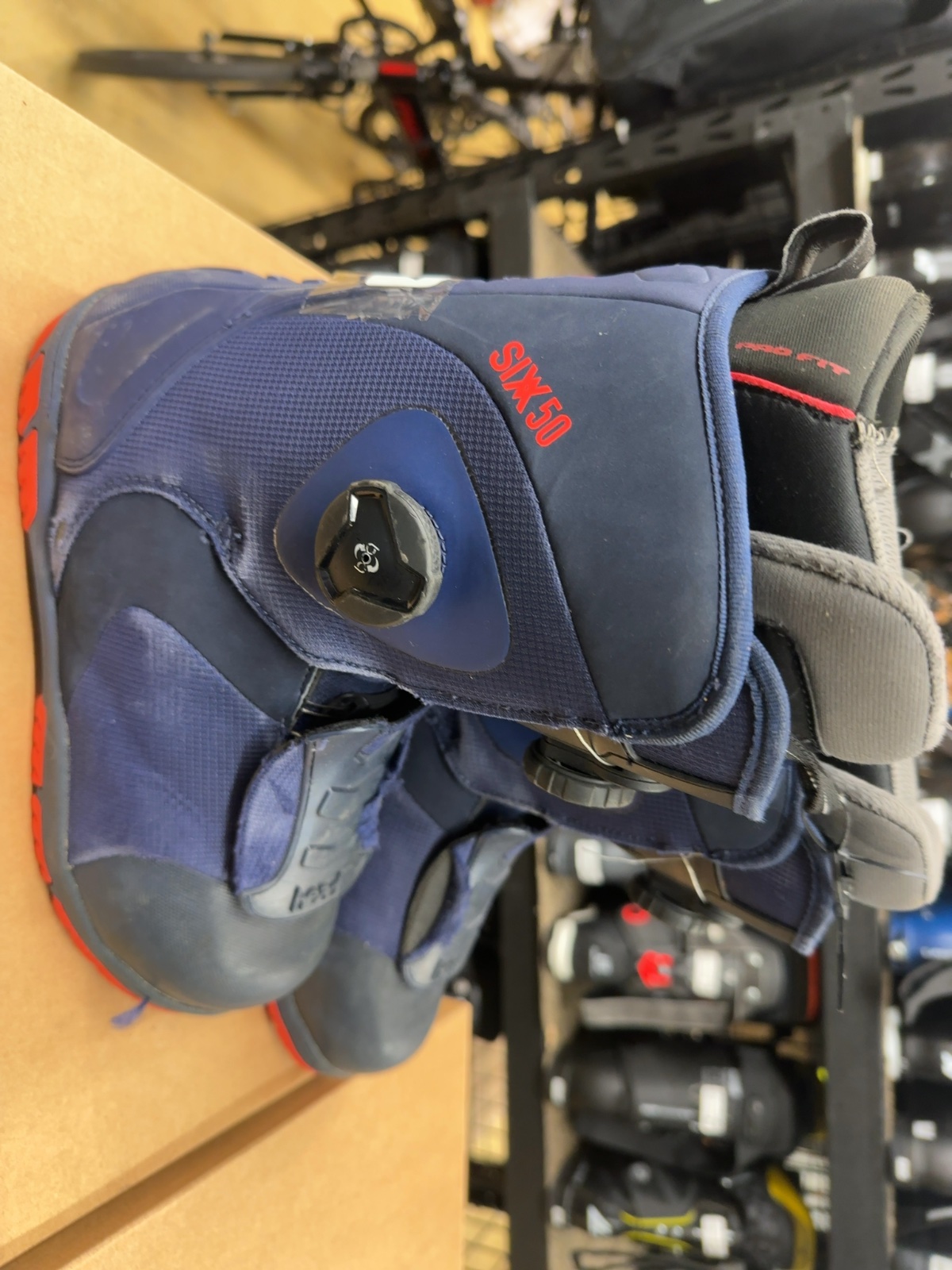 Head Six 50 Double BOA Snowboard Boots - Blue/Red - US 7