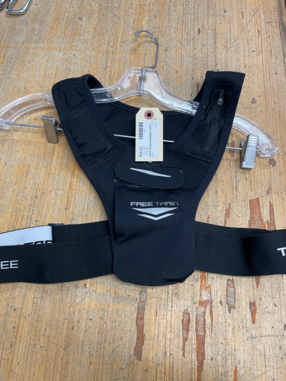 Free Train Running Vest One Size Black