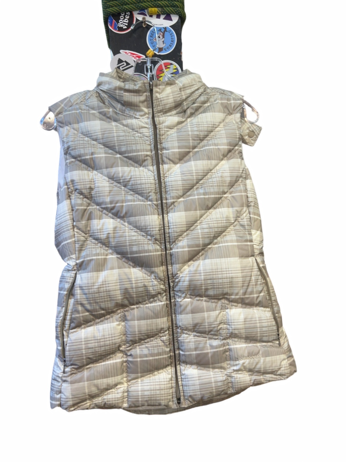 Patagonia Down With It Vest Plaid Good M