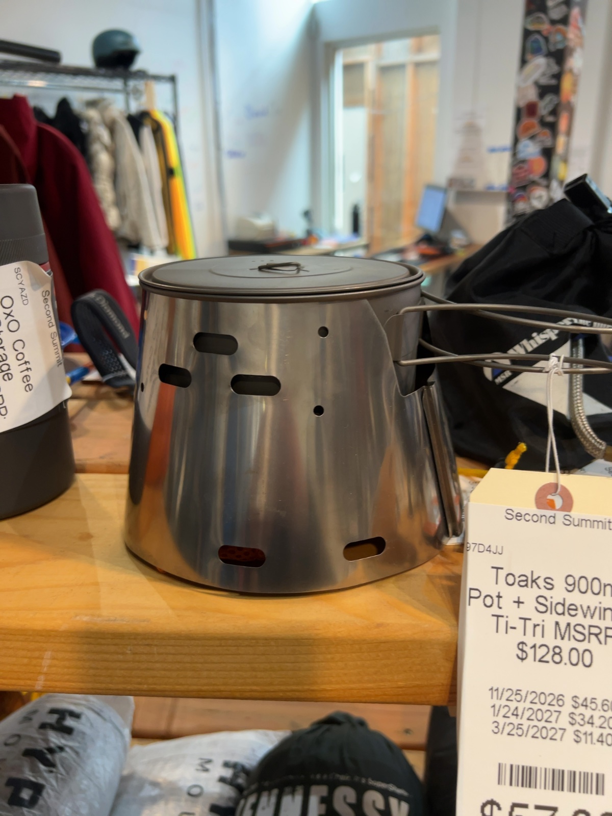 Toaks 900ml Pot + Sidewinder Ti-Tri Stove System Good
