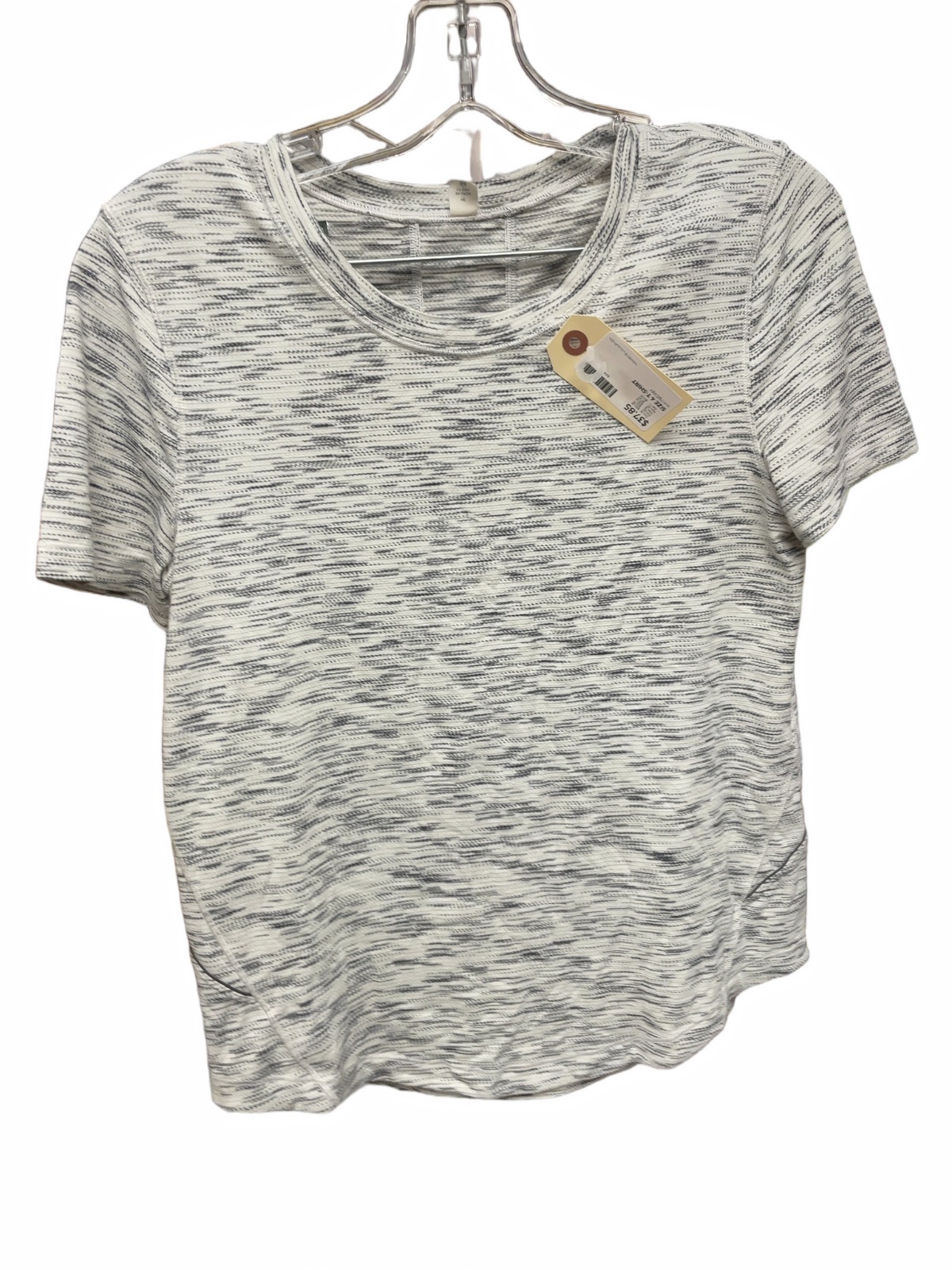 Lululemon Swiftly Tech Short Sleeve Shirt Size 4 White/Grey - image 1