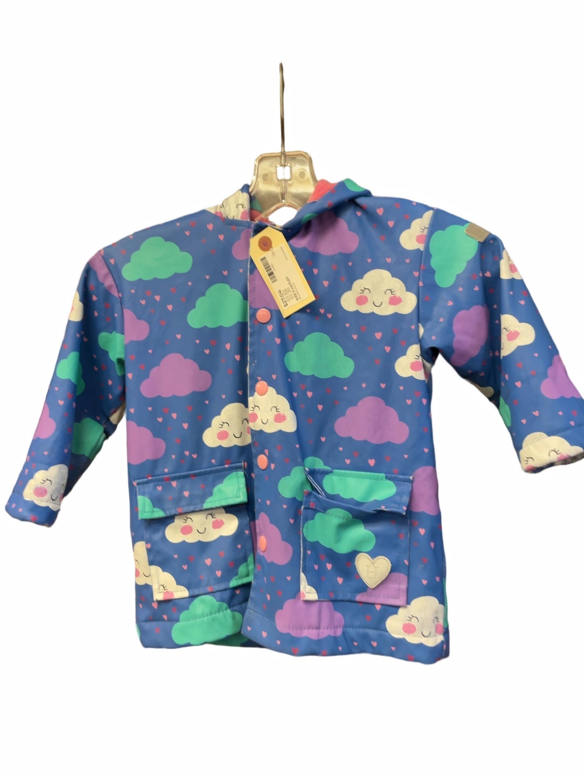 Hatley Blue Clouds Rain Jacket Size 3