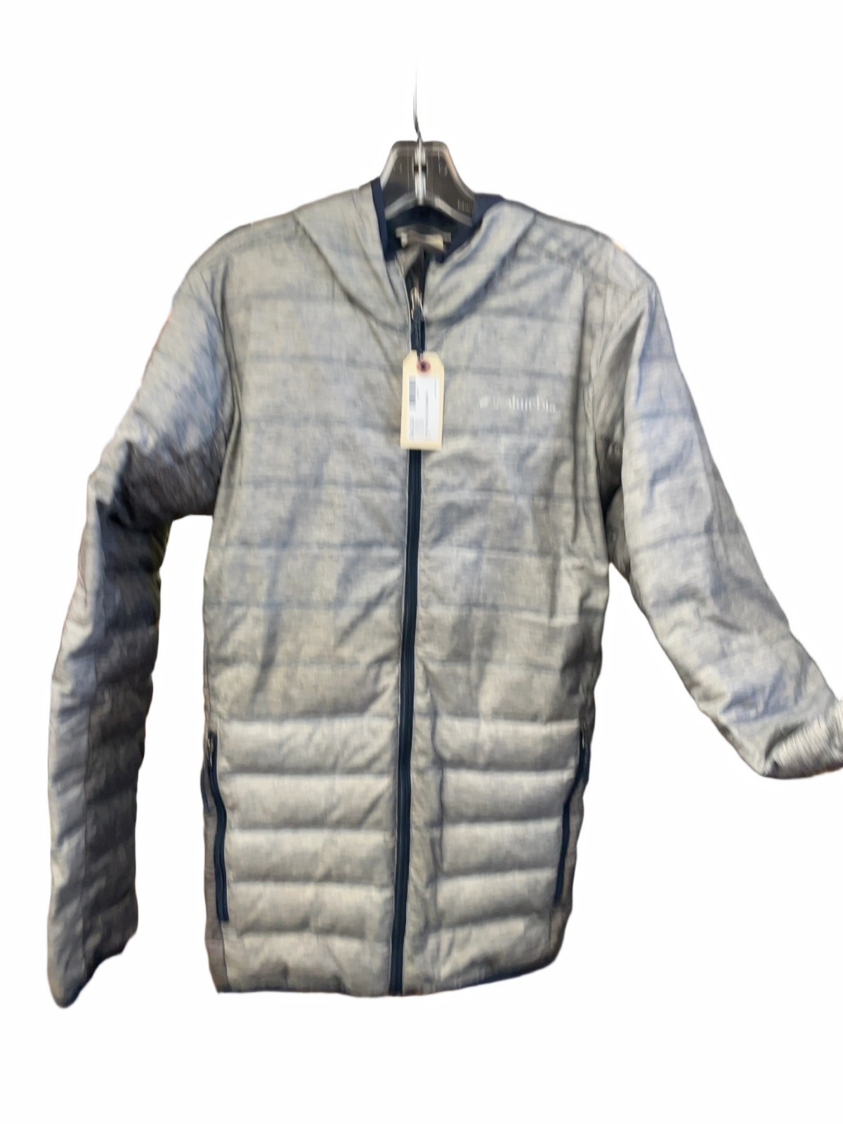 Columbia Size S Hooded Puffer Jacket Grey - image 1