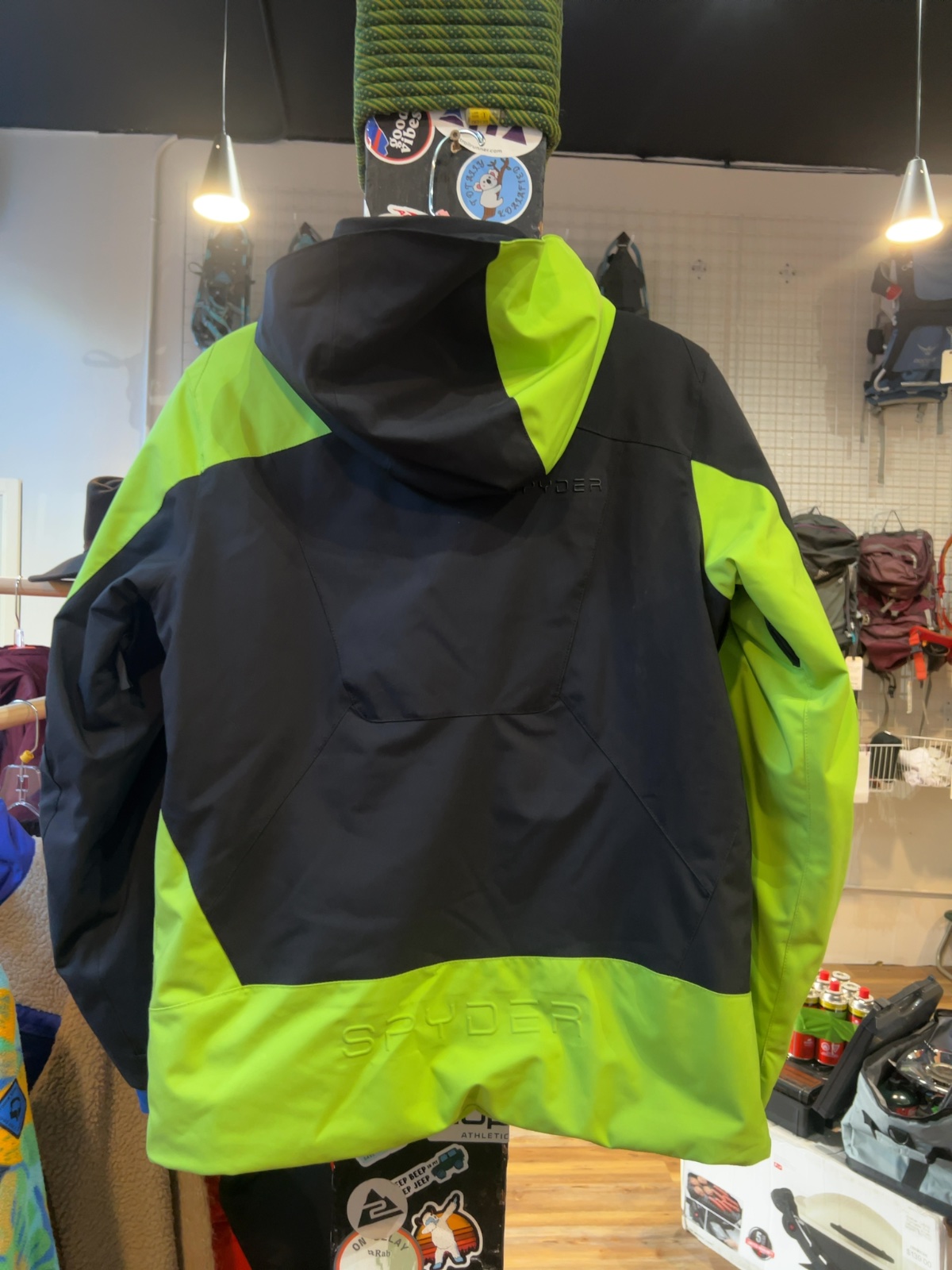 Spyder Ski Jacket Green Black S