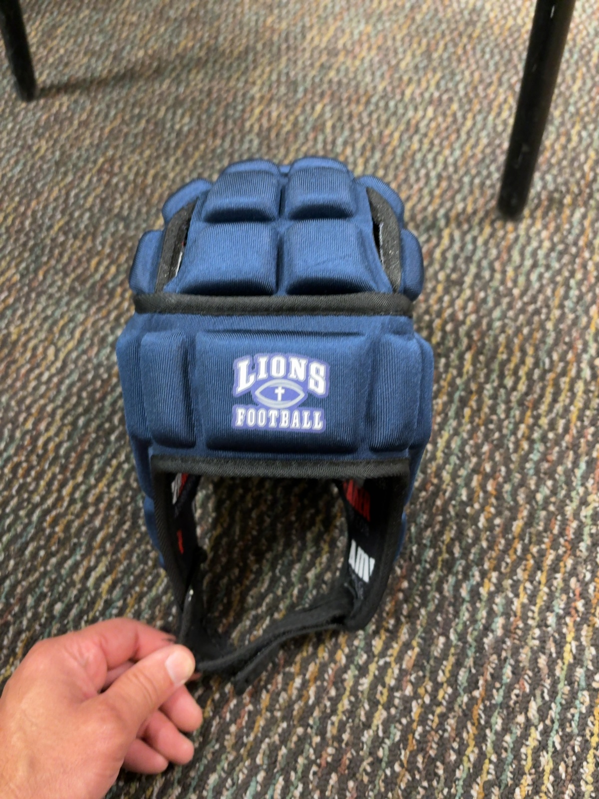 Gamebreaker Soft Shell Padded Headgear Helmet Lions Football Navy M