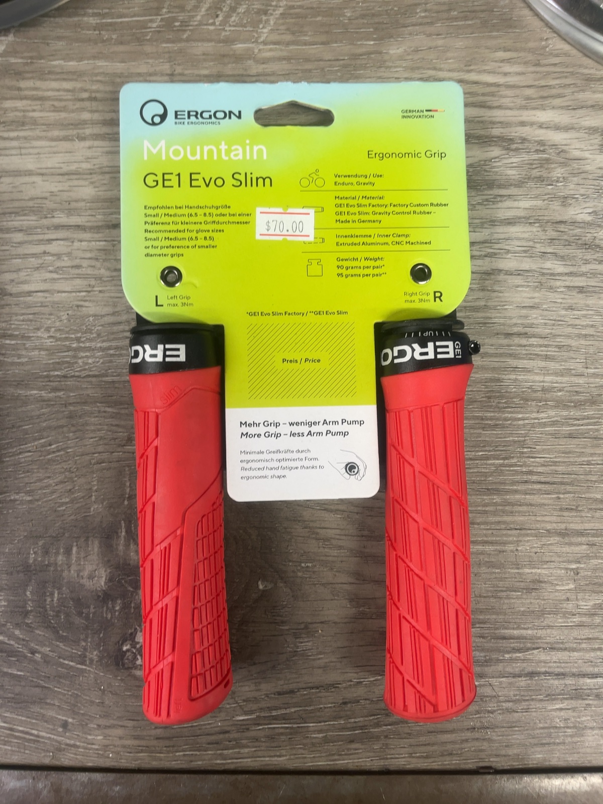 Ergon GE1 Evo Slim Mountain Bike Grips Red New