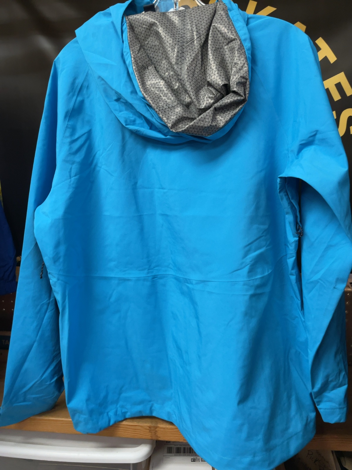 Columbia Hooded Rain Jacket XL Blue
