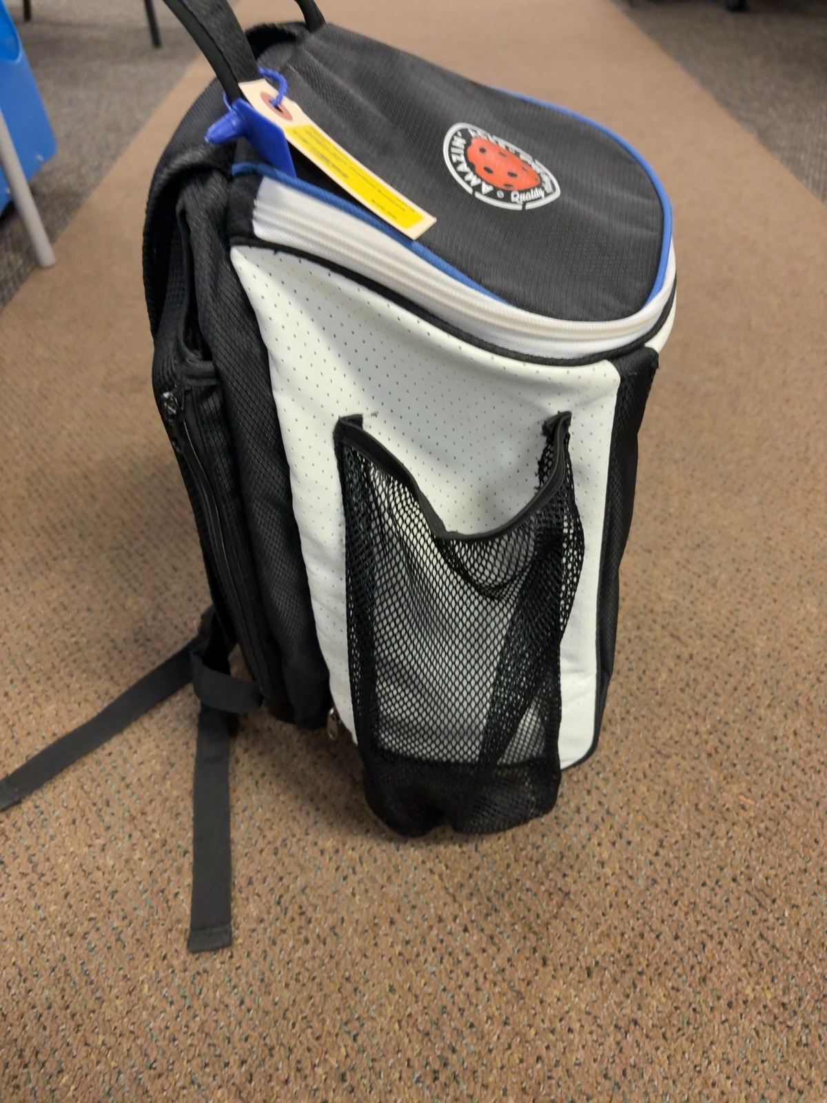 Amazin' Aces Pickleball Backpack Black/Blue/White Good Condition