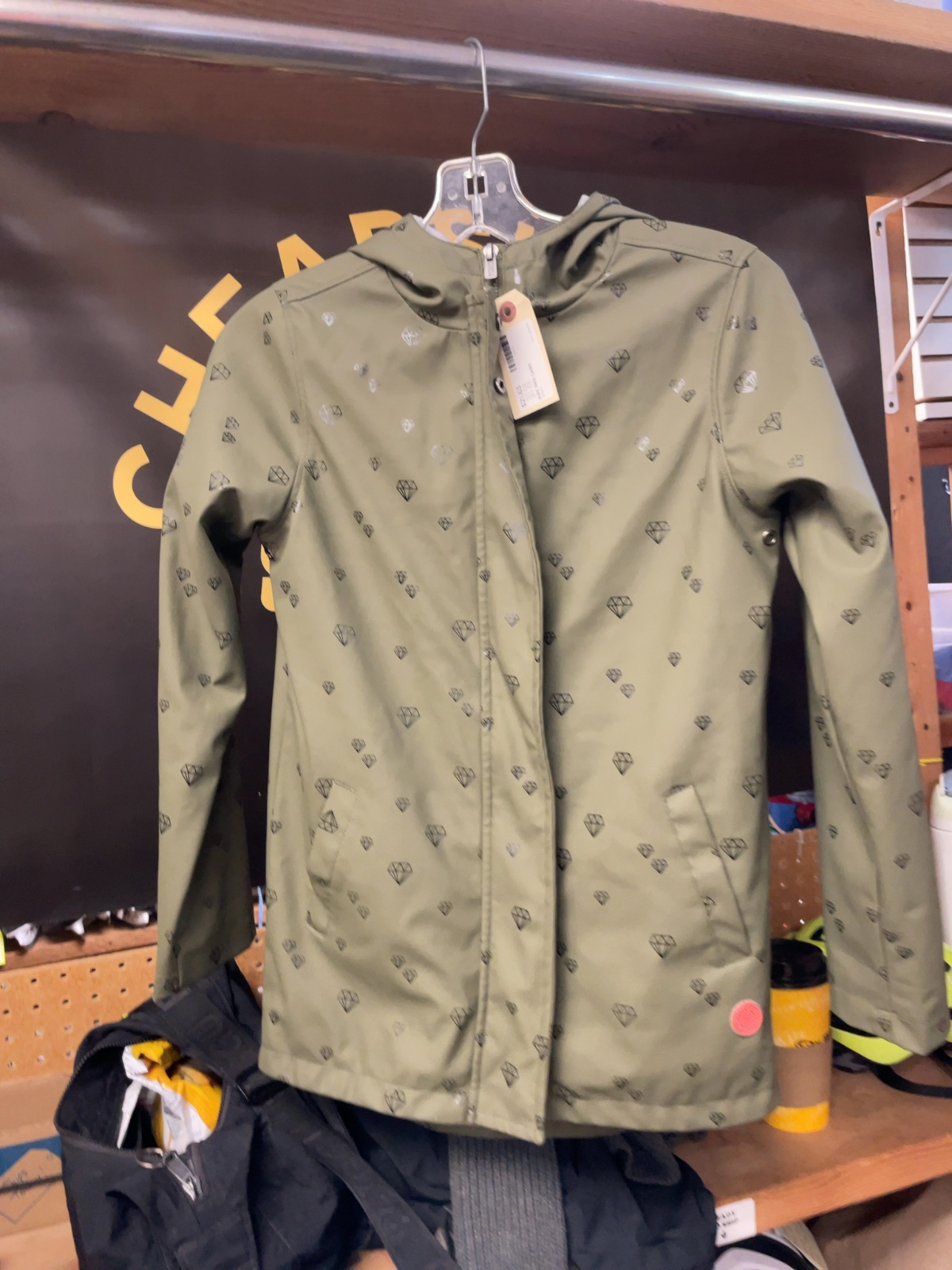 Cars Jeans JR 12 Green Diamond Print Rain Jacket